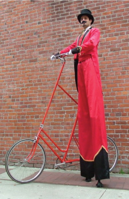 Ringmaster with Bicycle - Yes he rides it!